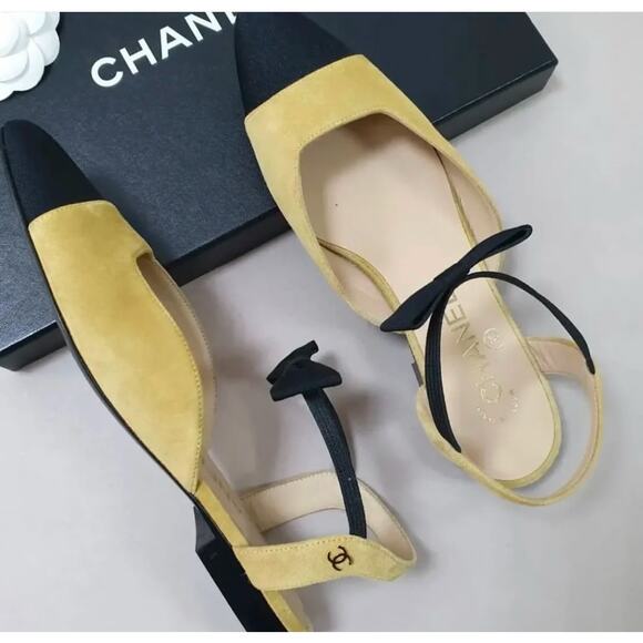Chanel Suede Slingback Sandals - Picture 1 of 5